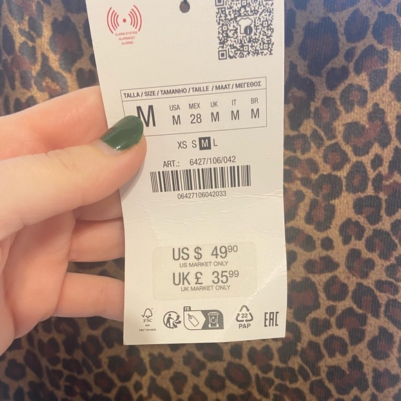 NWT Zara leopard print midi dress - Picture 6 of 6